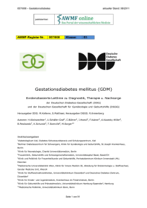 Gestationsdiabetes mellitus (GDM)