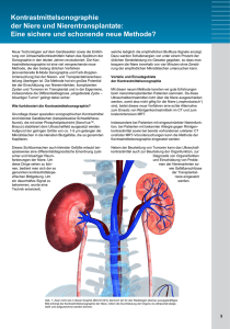 Kontrastmittelsonographie der Niere und Nierentransplantate: Eine