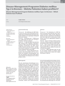 Disease-Management-Programm Diabetes mellitus Typ 2 in