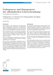 Pathogenese und Management der alkoholischen Lebererkrankung, Teil