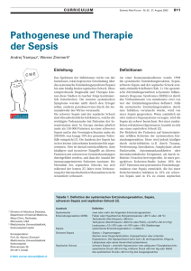 Pathogenese und Therapie der Sepsis