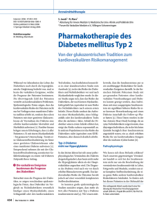 Pharmakotherapie des Diabetes mellitus Typ 2