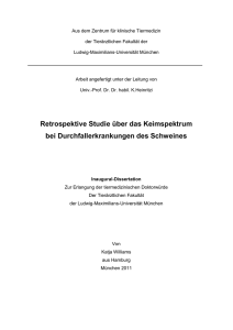 Retrospektive Studie über das Keimspektrum bei