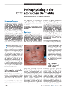 Pathophysiologie der atopischen Dermatitis