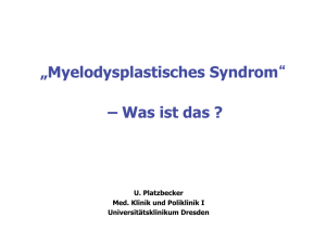 Myelodysplastisches Syndrom – Was ist das - MDS