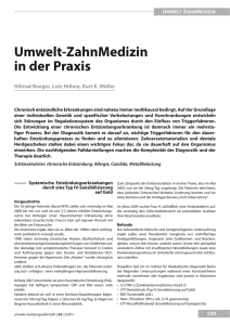 Umwelt-Zahnmedizin in der Praxis