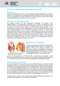 Rupturiertes Abdominales Aortenaneurysma (AAA) Definition