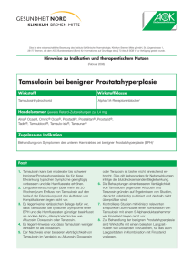 Tamsulosin bei benigner Prostatahyperplasie