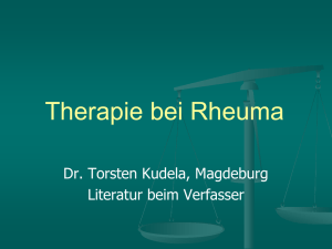 Therapie bei Rheuma