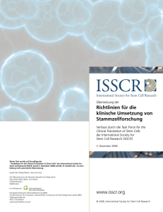 Richtlinie für die klinische Umsetzung von Stammzellforschung