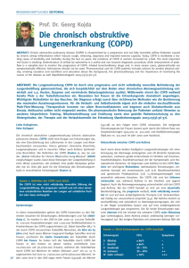 Die chronisch obstruktive Lungenerkrankung (COPD)