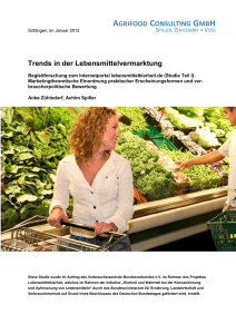 Trends in der Lebensmittelvermarktung - Georg-August