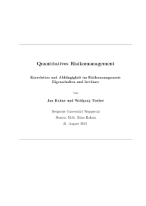 Quantitatives Risikomanagement - Bergische Universität Wuppertal
