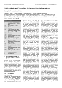 Epidemiologie und Verlauf des Diabetes mellitus in Deutschland