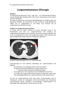 Lungenmetastasen-Chirurgie