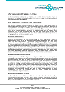 Informationsblatt Diabetes mellitus - Tierarztpraxis Dr. Riedmiller, Dr