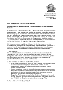 Das Anliegen der Gender Gerechtigkeit