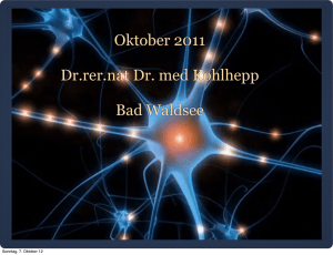 Oktober 2011 Dr.rer.nat Dr. med Kohlhepp Bad Waldsee