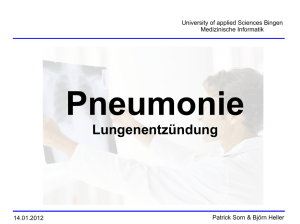 Pneumonie Lungenentzündung