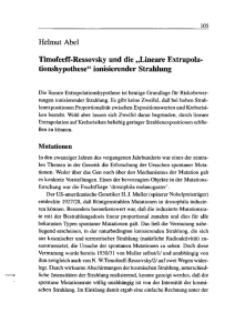 „Lineare Extrapolations-Hypothese“ ionisierender Strahlung