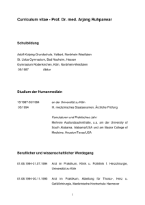 Curriculum vitae - UniversitätsKlinikum Heidelberg