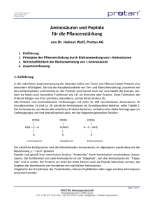 Aminosäuren und Peptide für die Pflanzenstärkung