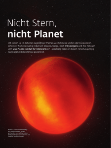 Nicht Stern, nicht Planet - Max-Planck