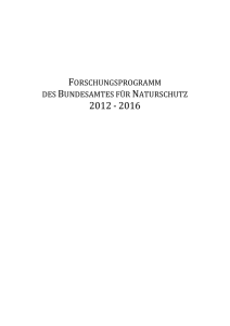 BfN -Forschungsprogramm 2012-2016