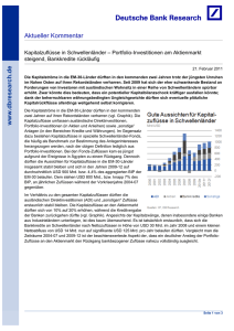 Kapitalzuflüsse in Schwellenländer – Portfolio