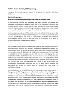 Prof. Dr. Clarissa Rudolph, OTH Regensburg Gleichstellung wagen