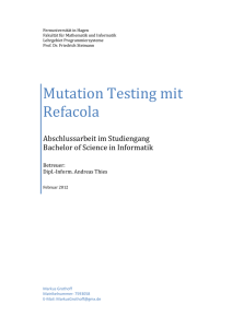 Mutation Testing mit Refacola