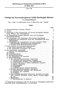 Geologie der Karawankenplutone östlich Eisenkappel, Kärnten