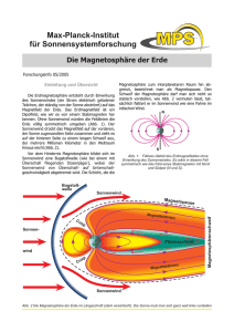 Max-Planck-Institut für Sonnensystemforschung Die Magnetosphäre