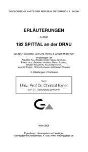 Erläuterungen zu Blatt 182 Spittal an der Drau.