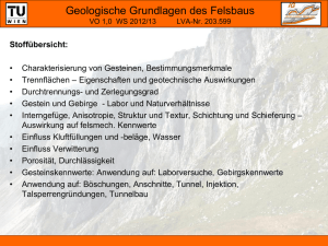Geologische Grundlagen des Felsbaus