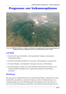 Prognosen von Vulkaneruptionen