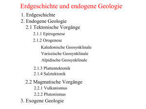 Erdgeschichte und endogene Geologie