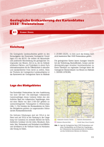 Geologische Erstkartierung des Kartenblattes 5522 – Freiensteinau