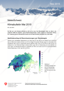 Klimabulletin Mai 2015 Mai 2015