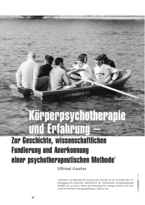 Körperpsychotherapie und Erfahrung –