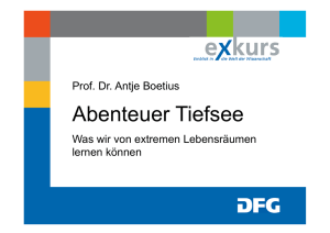 Präsentation zum Vortrag von Prof. Dr. Boetius (pdf | 15,0 MB )