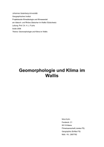 Geomorphologie und Klima im Wallis