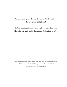 Porcine endogene Retroviren als Risiko bei der