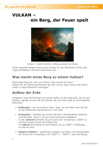 VULKAN – ein Berg, der Feuer speit