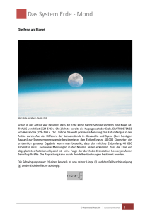 Das System Erde - Mond