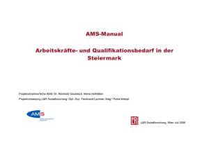 AMS-Manual Arbeitskräfte- und Qualifikationsbedarf in der Steiermark