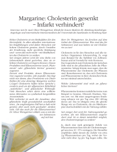 Margarine: Cholesterin gesenkt – Infarkt verhindert?