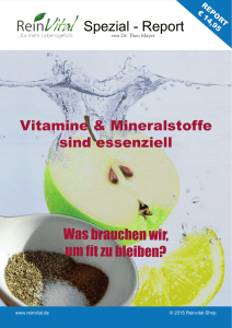 Spezial - Report Vitamine & Mineralstoffe sind essenziell