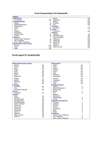 Mineralstoffe einschl