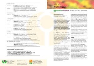 Vitamine - Gesellschaft für Biologische Krebsabwehr